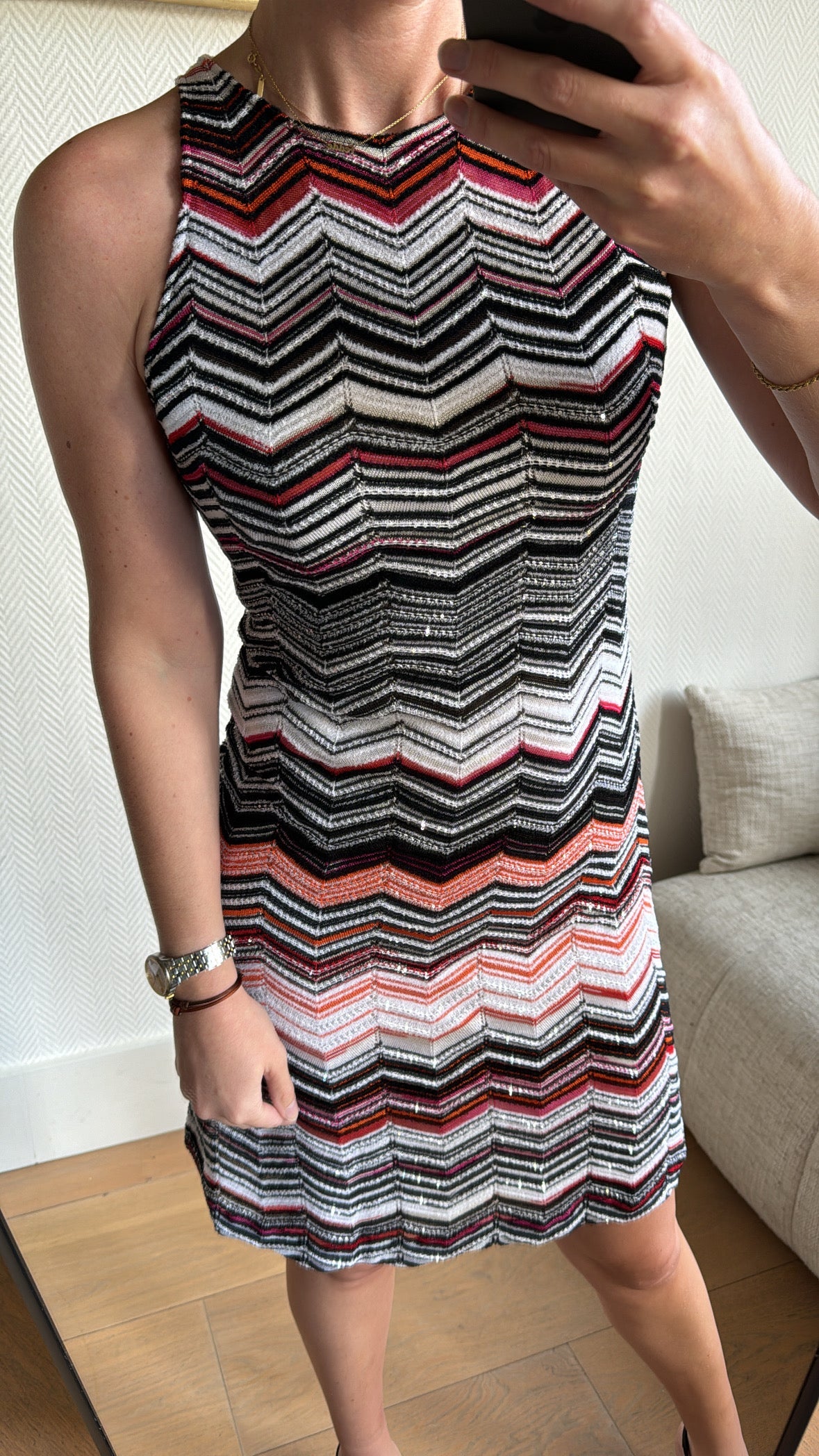 Multicolour jurk (M)