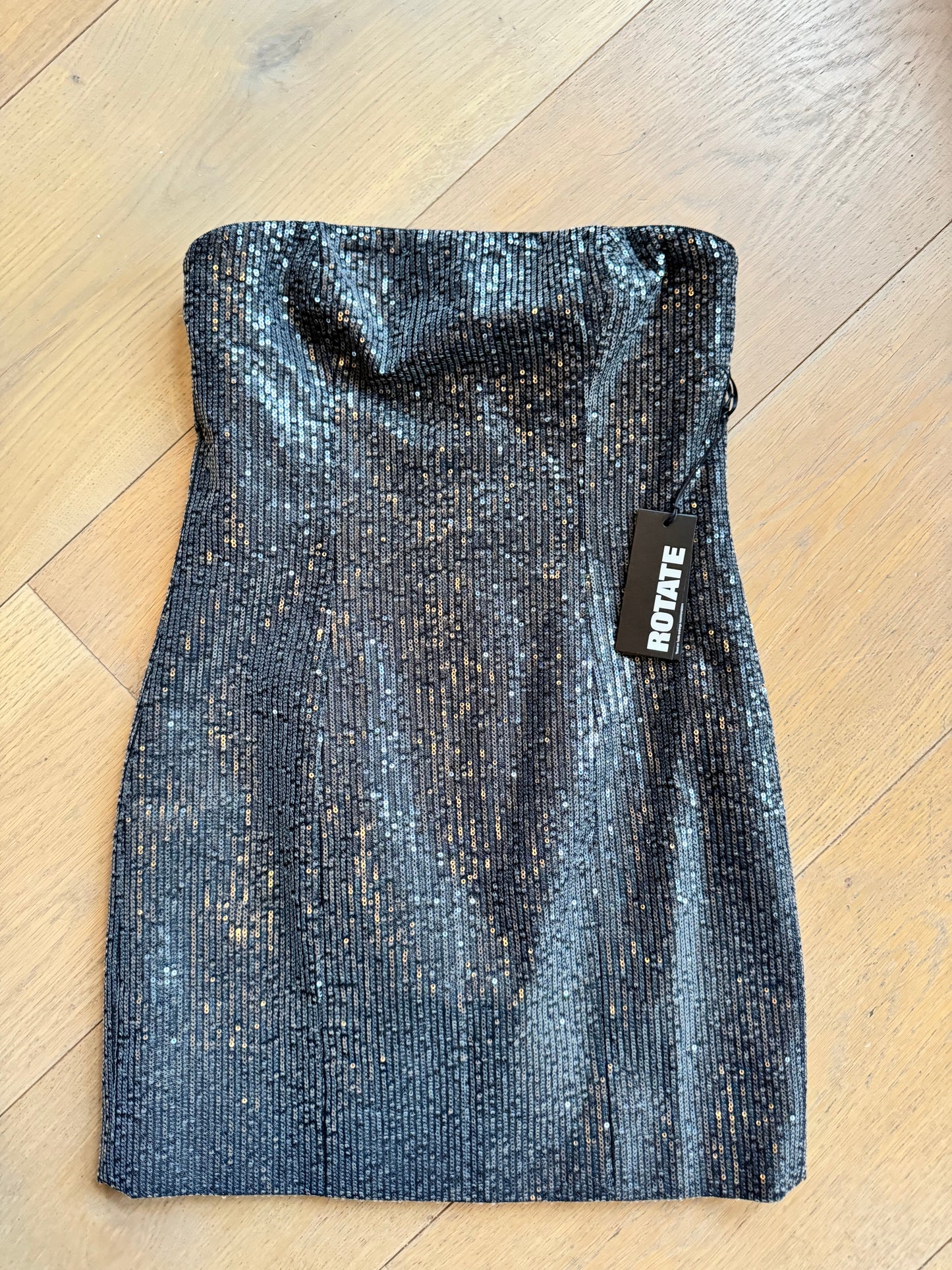 Sequin denim jurk