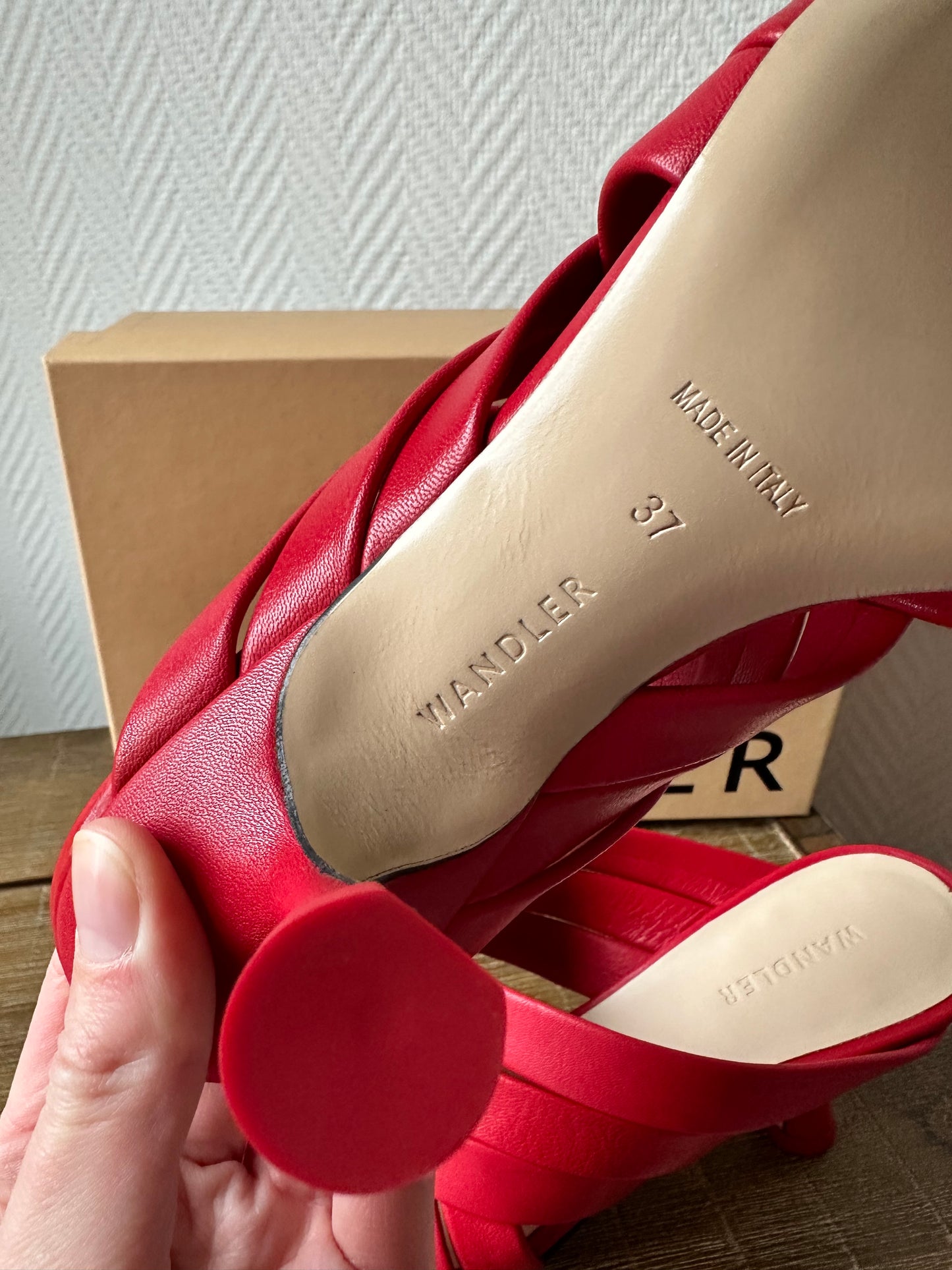 Louie mules cherry red 37