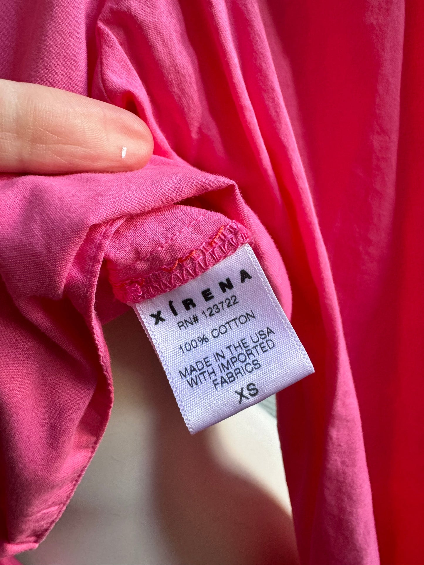 Xirena XS elsie shirt pink glow