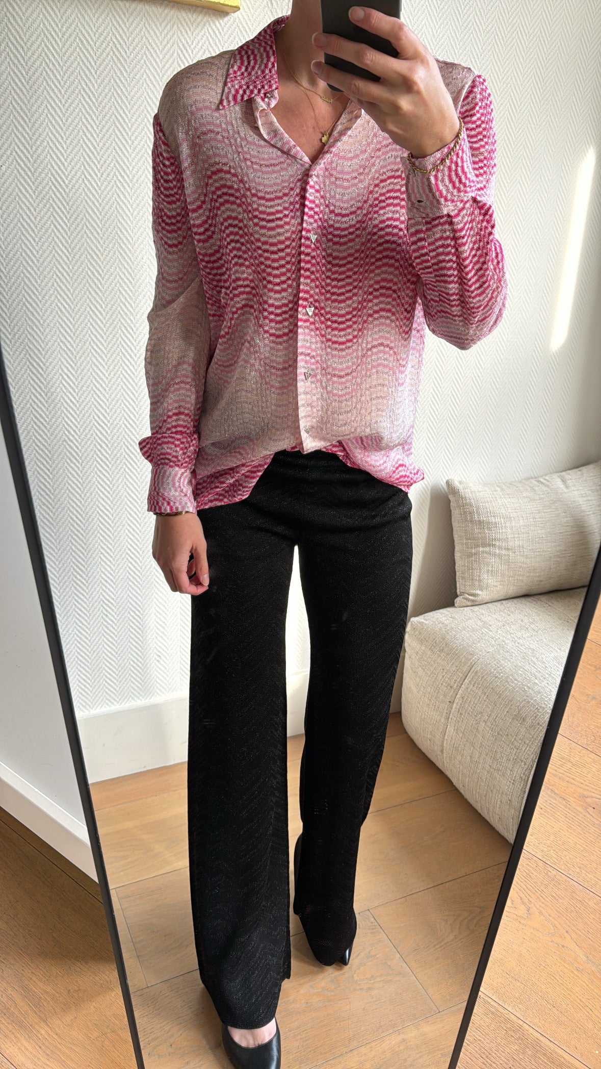 Tonal pink shirt