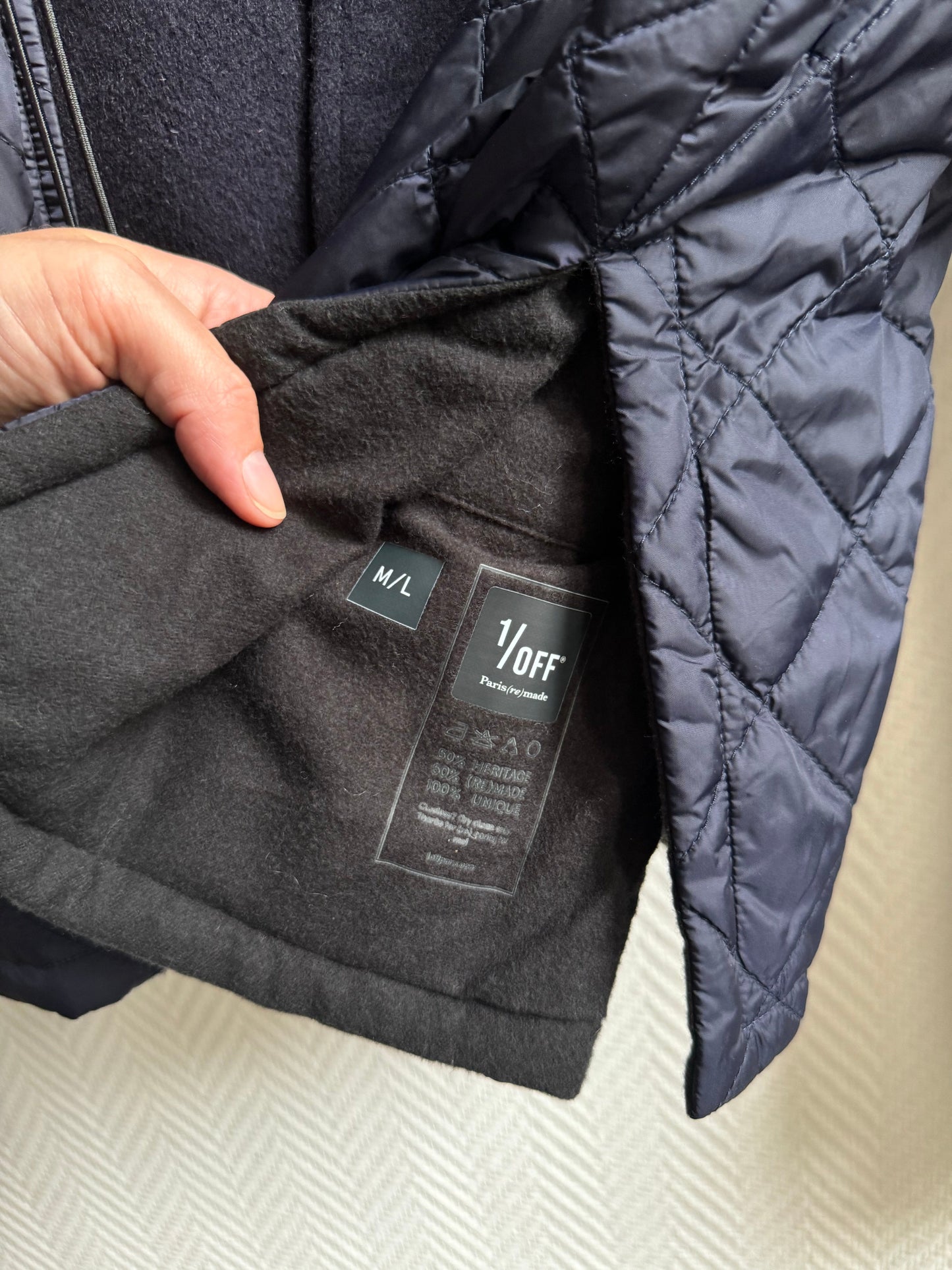 Hybrid quilt puff padded jacket (M/L)