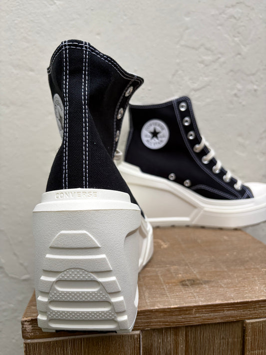 Converse wedges sneakers zwart
