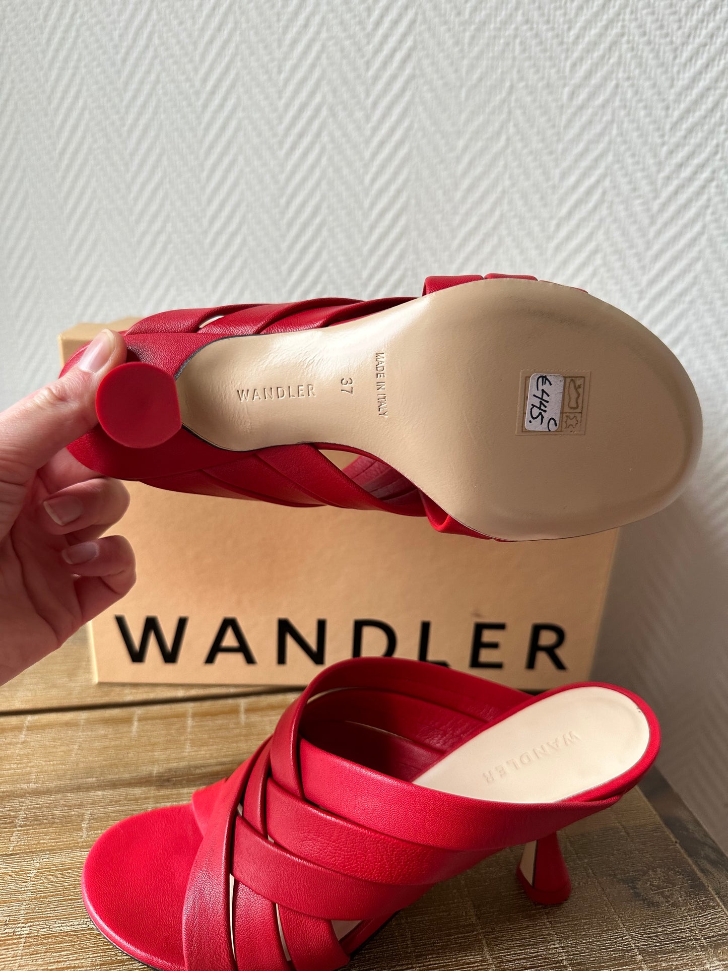 Louie mules cherry red 37