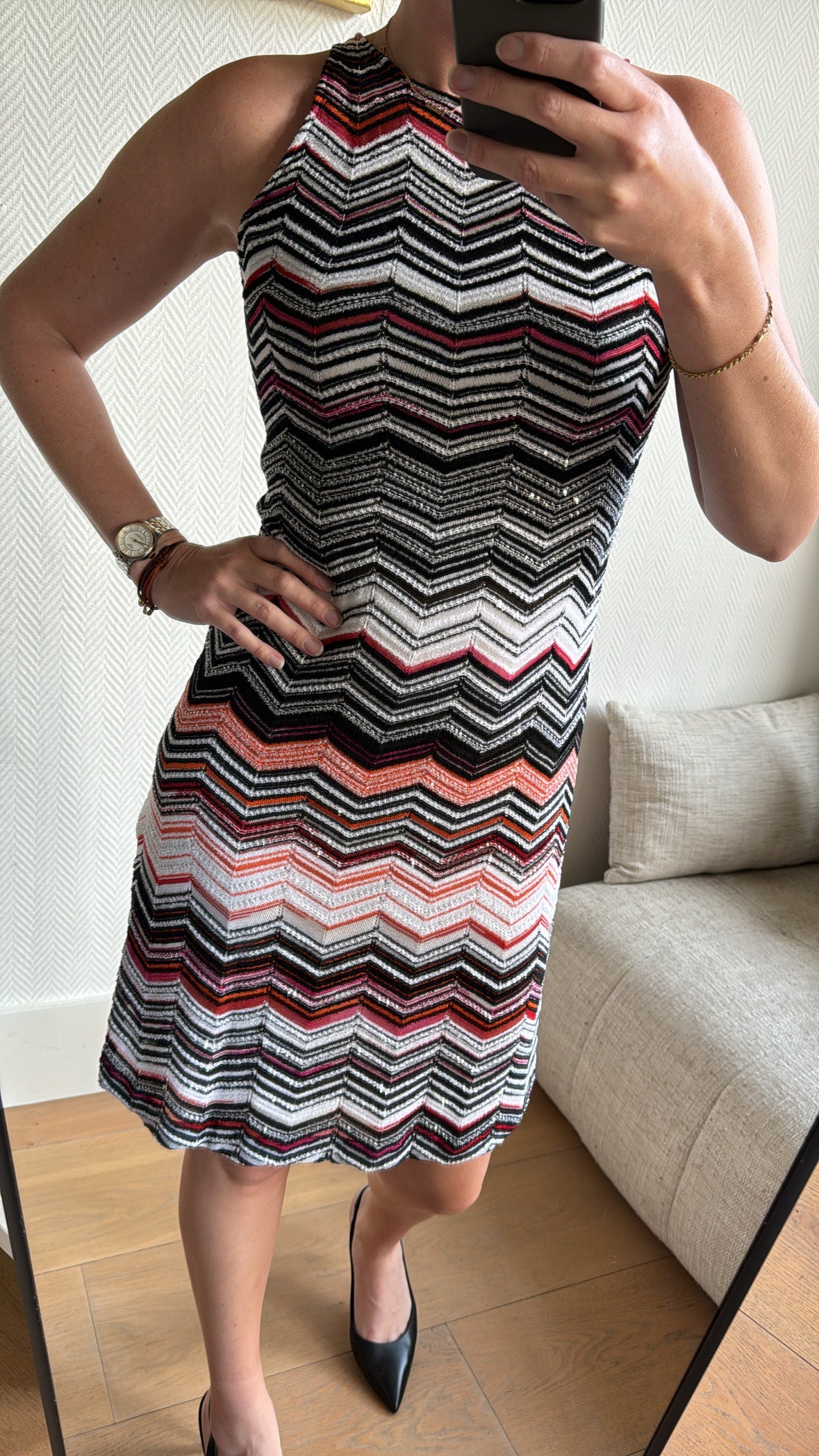 Multicolour jurk (M)