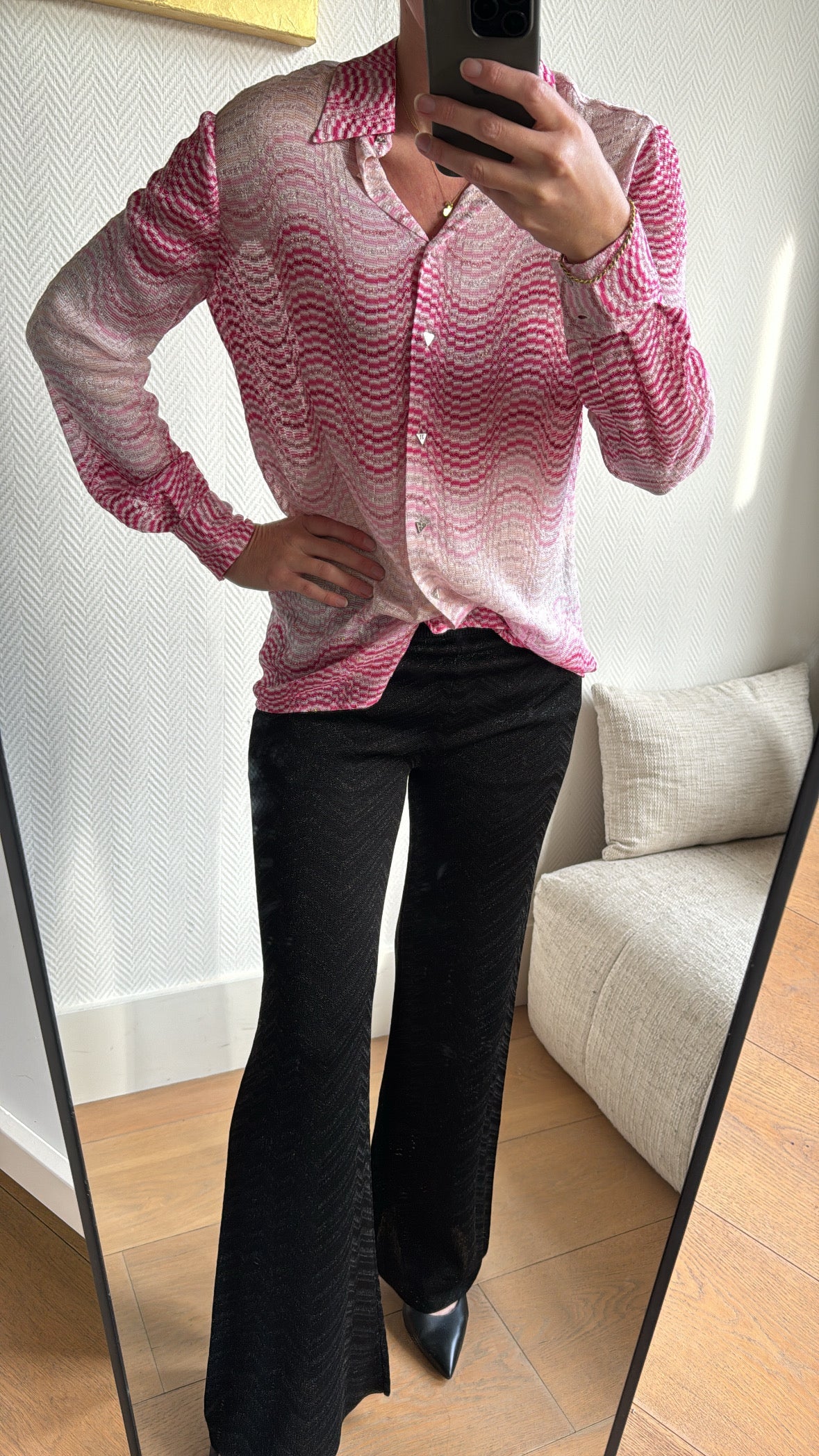 Tonal pink shirt
