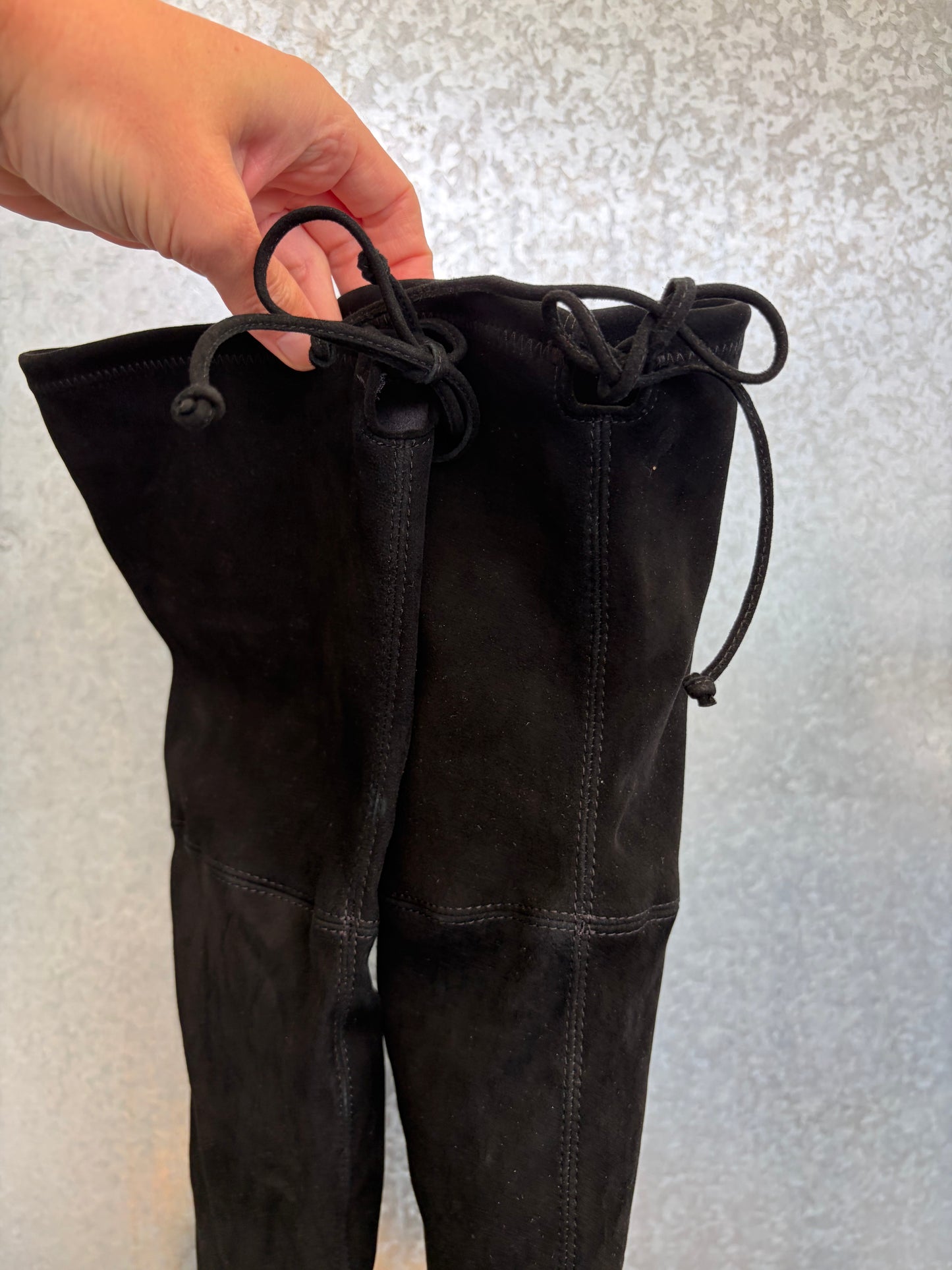 Stuart weitzman laarzen suede zwart lowland