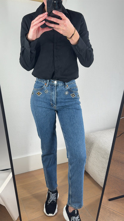 70s straight jeweled stoned indigo jeans (26)