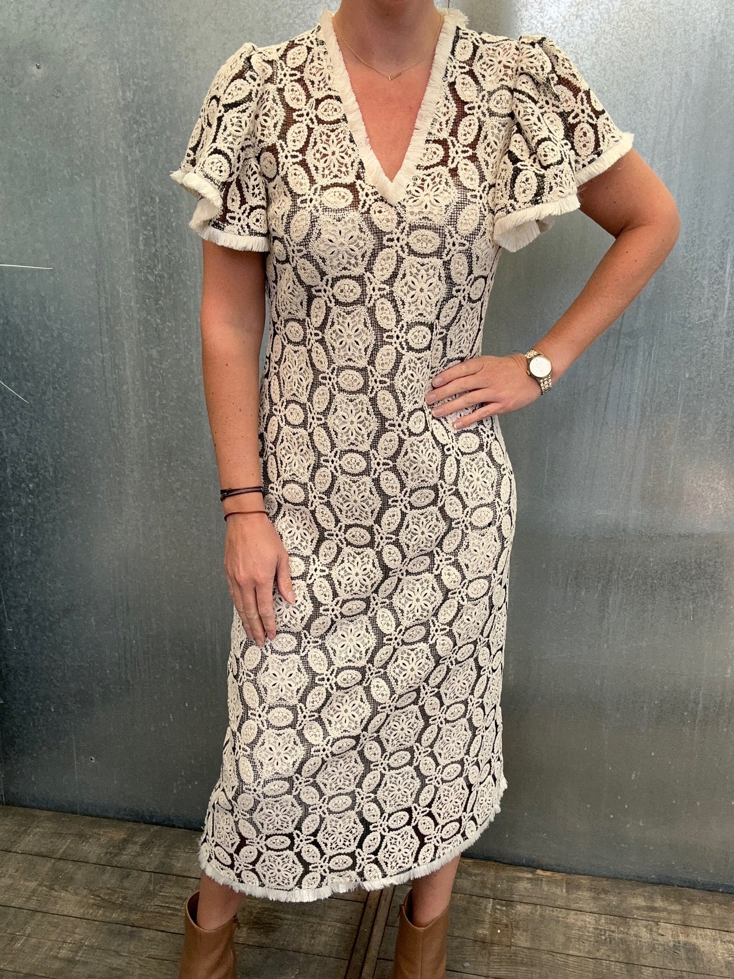 Isabella Long Dress Creme