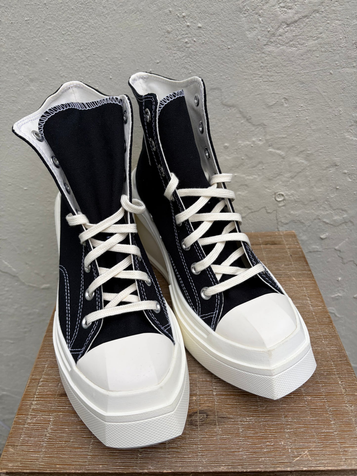 Converse wedges sneakers zwart