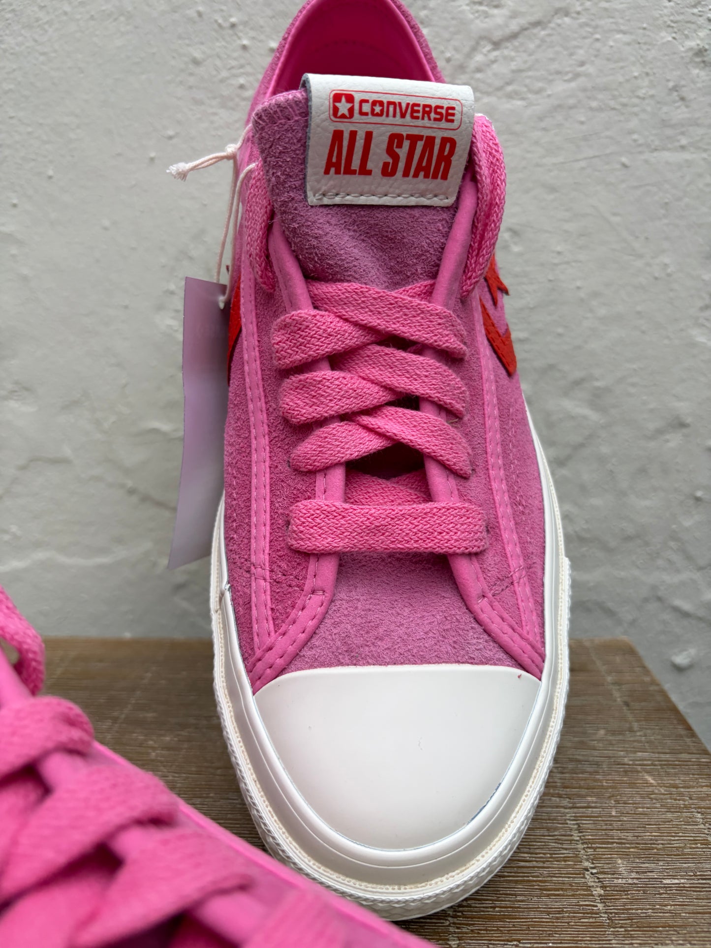 Converse sneakers roze suede
