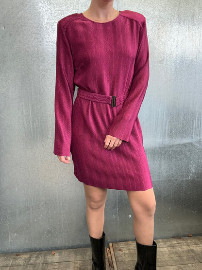 D6 Aya belted structured dress crystal teal 5