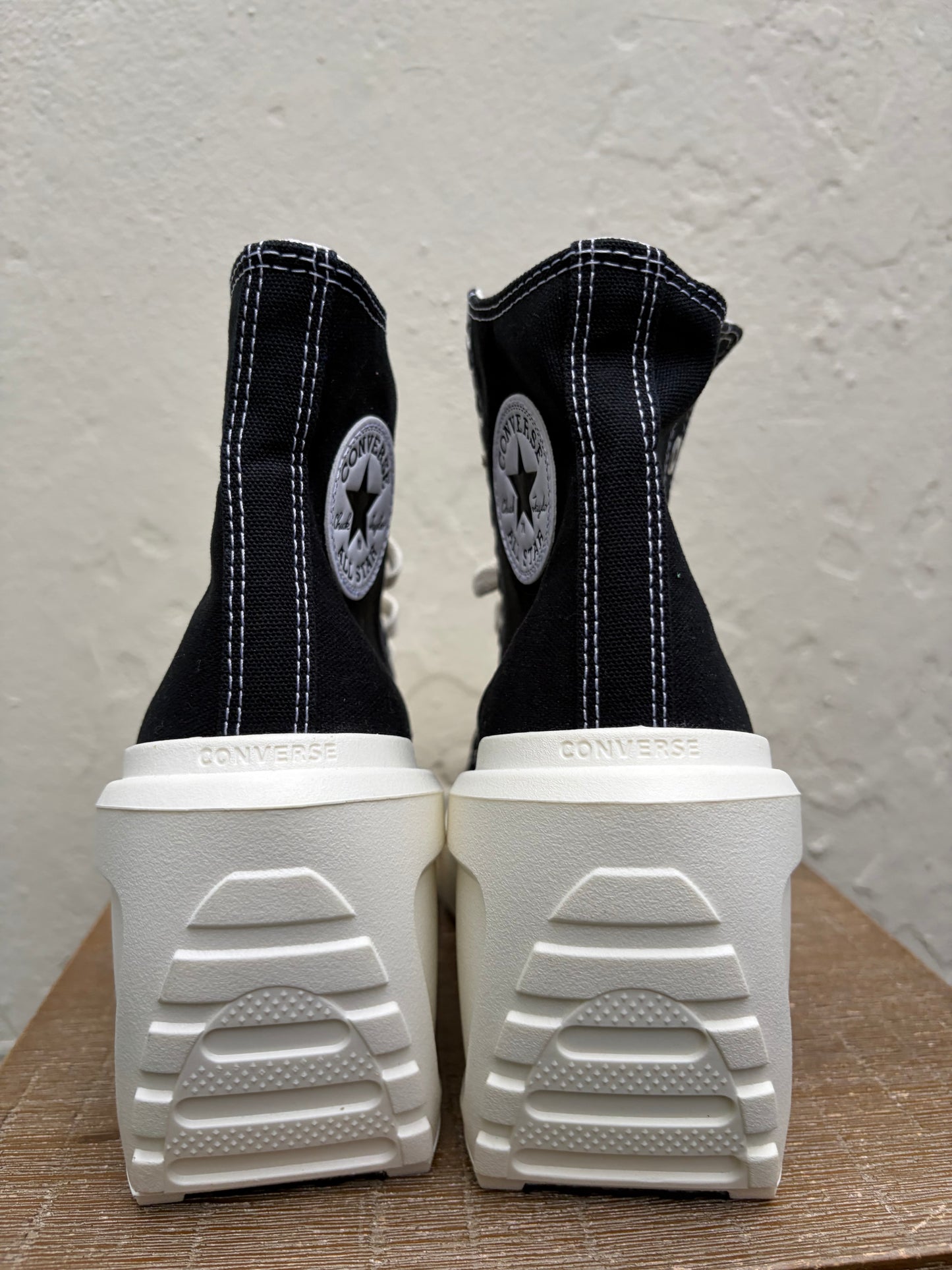 Converse wedges sneakers zwart