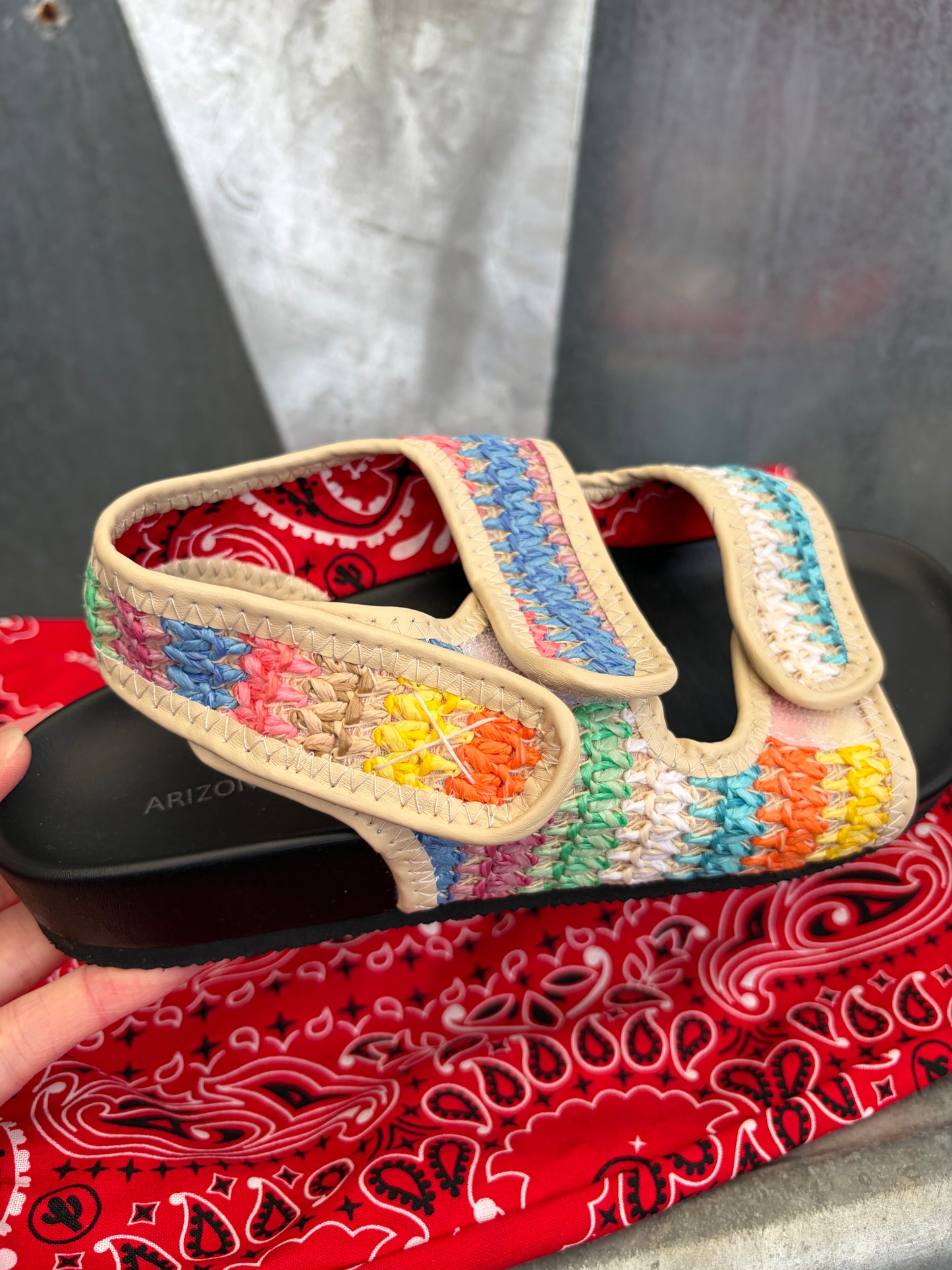 Arizona love sandalen raffia