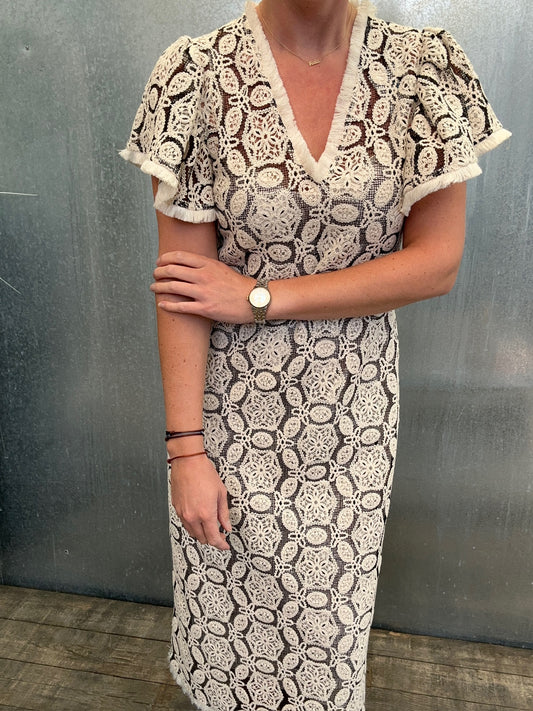 Isabella Long Dress Creme