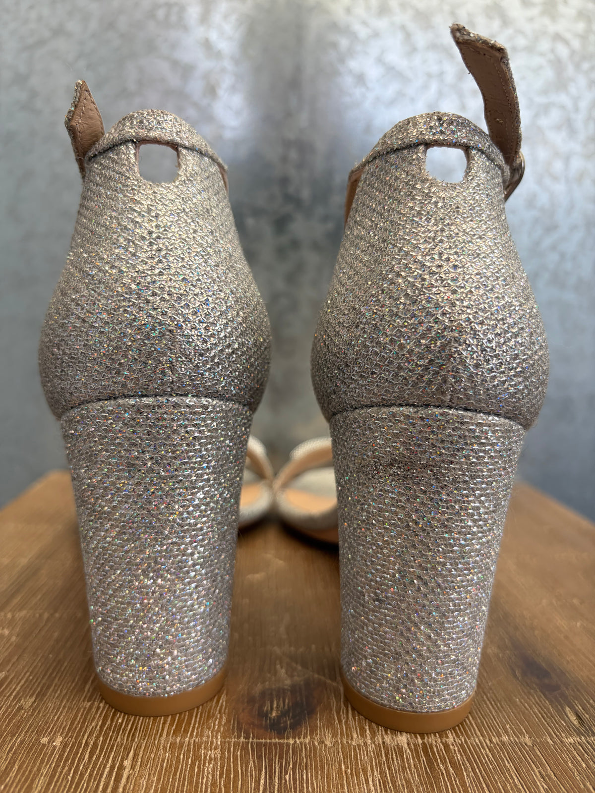 Stuart weitzman heels sandals zilver glitter