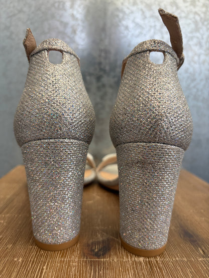 Stuart weitzman heels sandals zilver glitter
