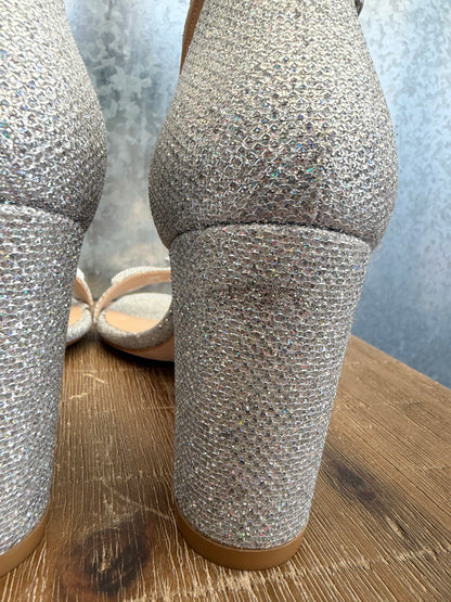 Stuart weitzman heels sandals zilver glitter
