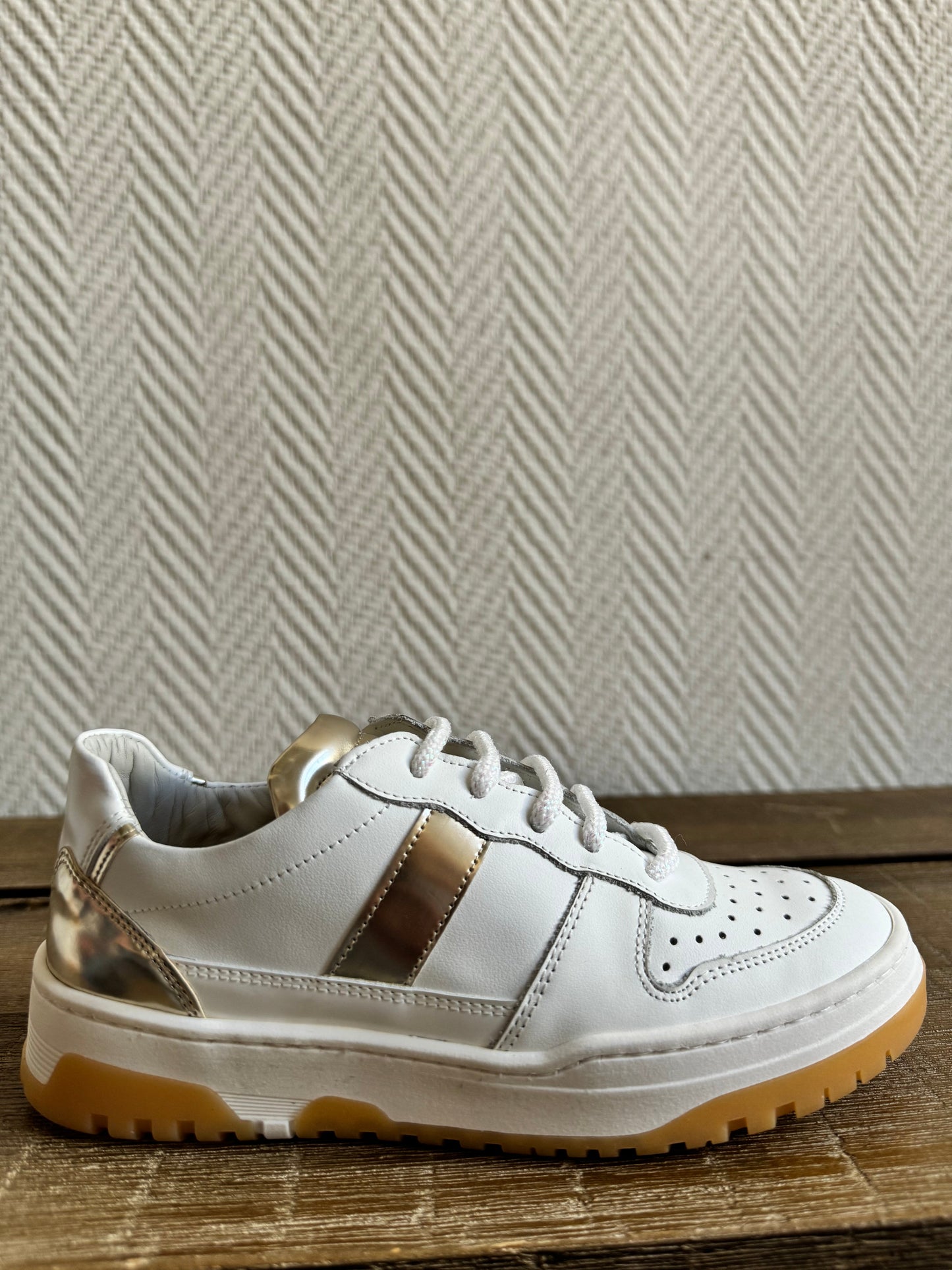 White gold sneakers