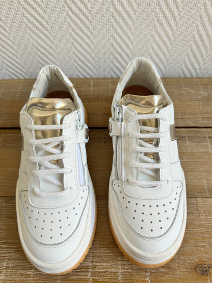 White gold sneakers