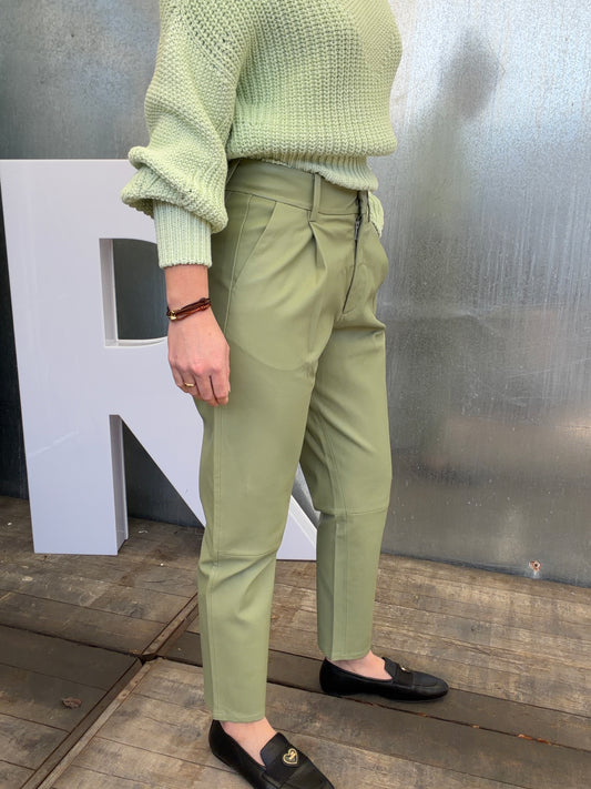 Annie leather pants pistache 38