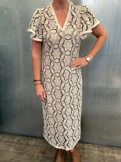 Isabella Long Dress Creme