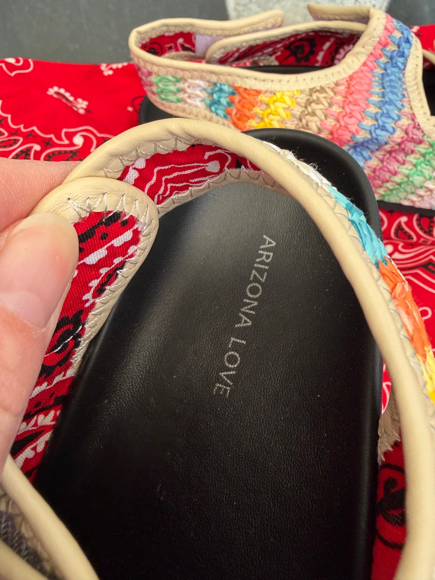 Arizona love sandalen raffia