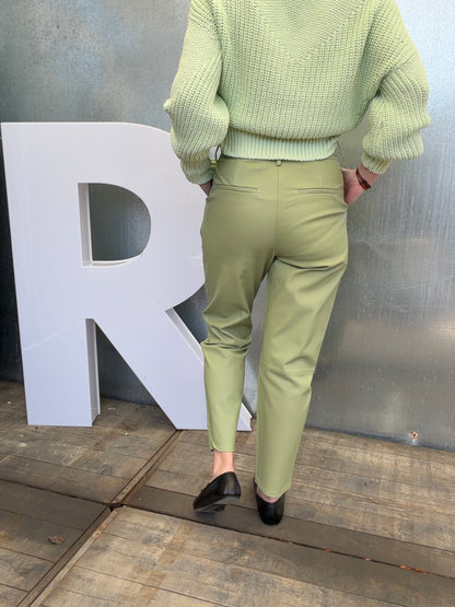 Annie leather pants pistache 38