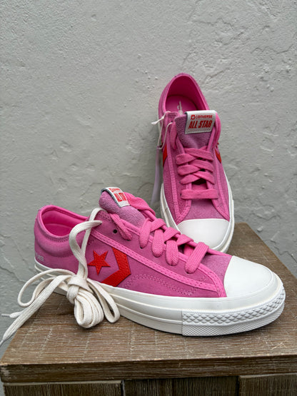 Converse sneakers roze suede