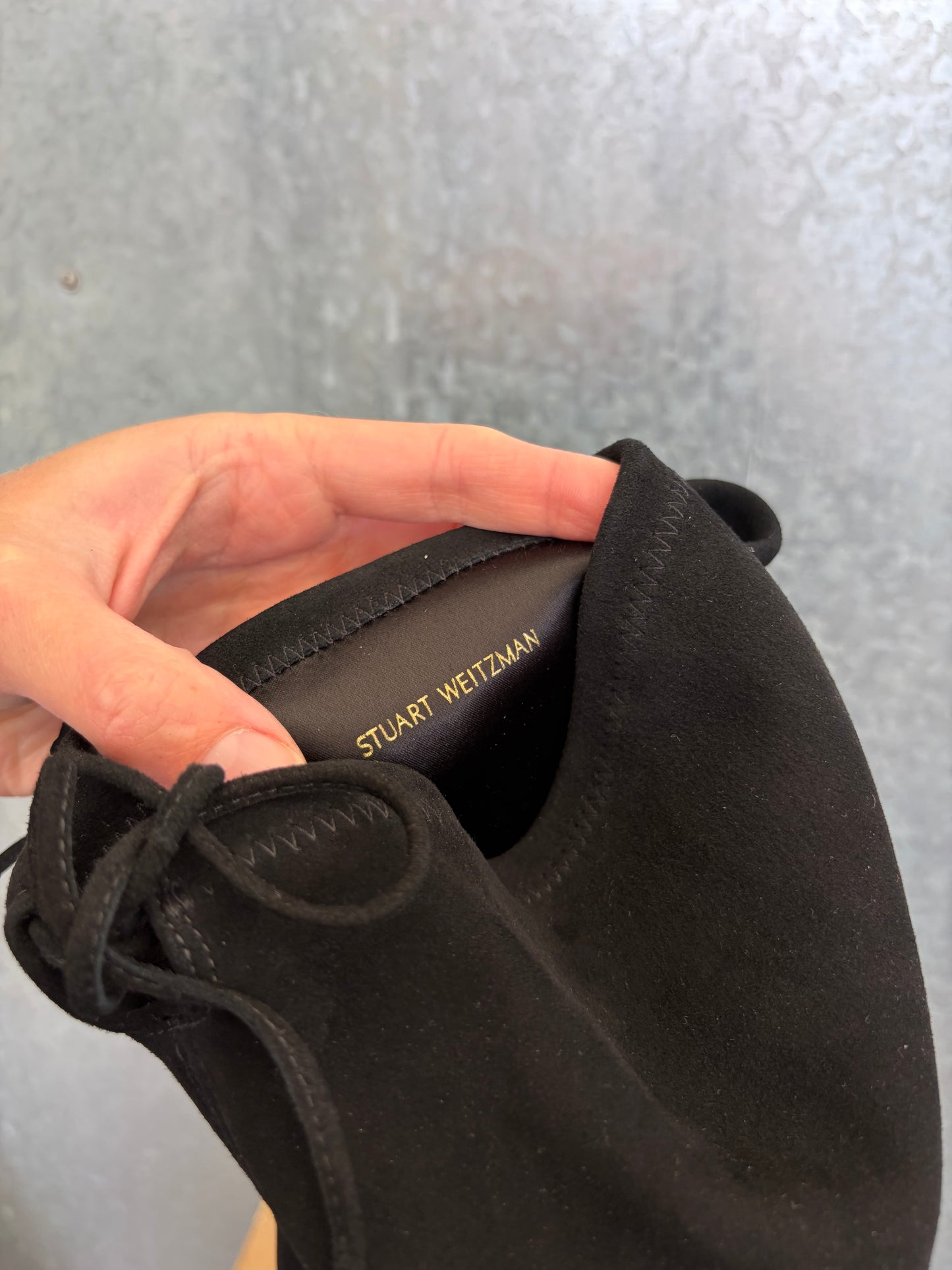 Stuart weitzman laarzen suede zwart lowland