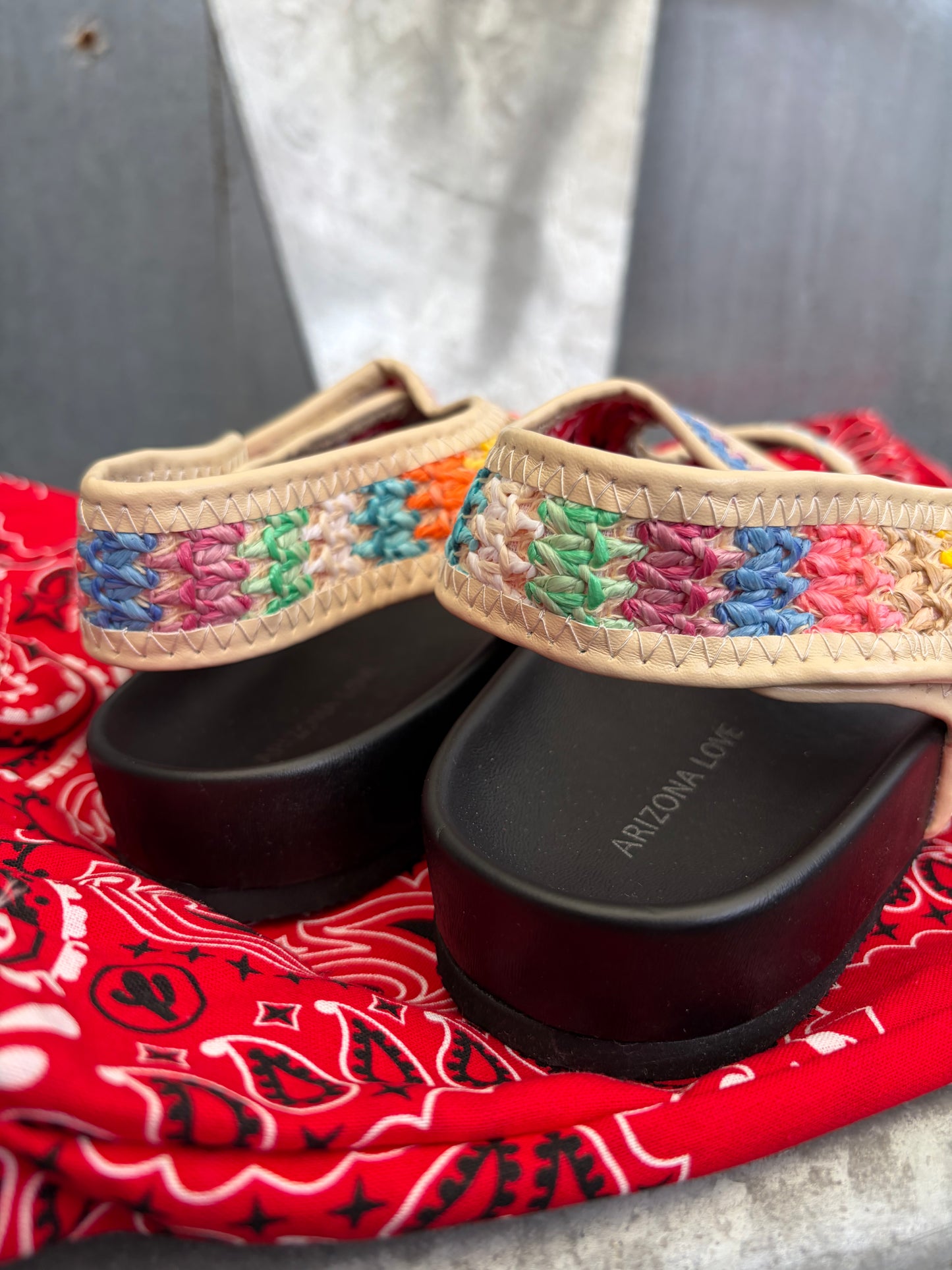 Arizona love sandalen raffia