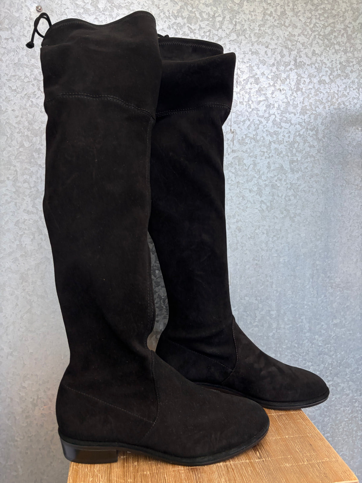Stuart weitzman laarzen suede zwart lowland