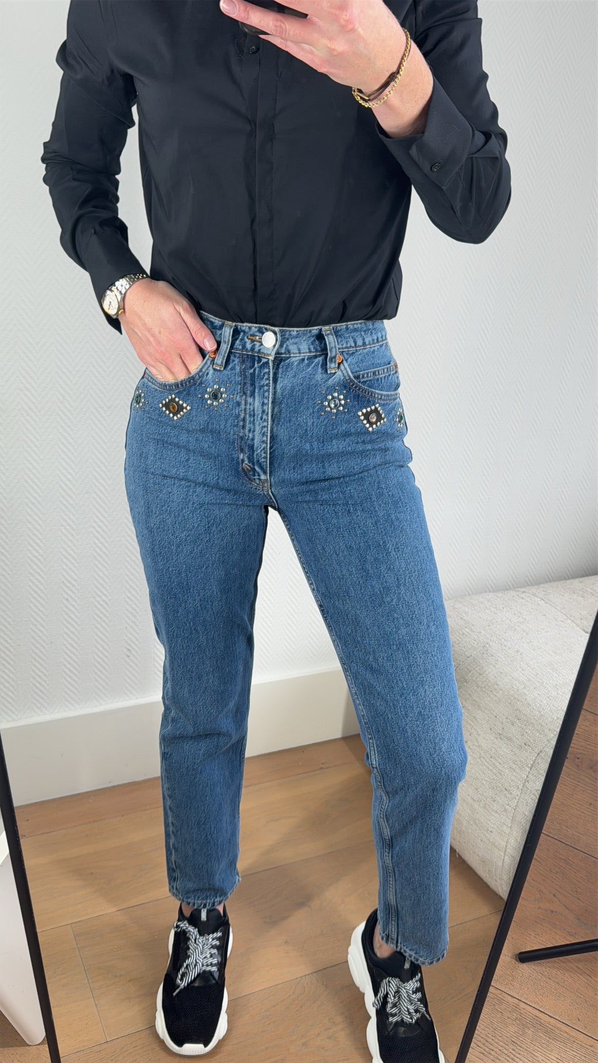 70s straight jeweled stoned indigo jeans (26)