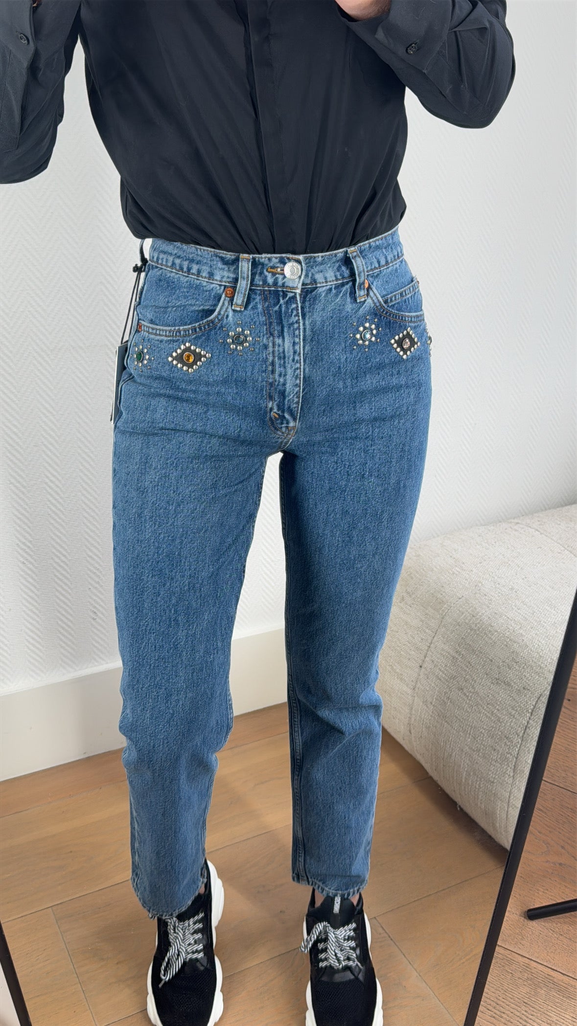 70s straight jeweled stoned indigo jeans (26)